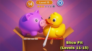 Slice Fit - All Levels Gameplay Pop Pi (Levels 11-15)