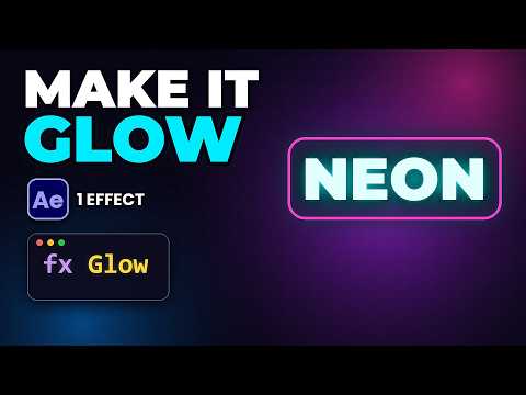 NEON GLOW Text in After Effects (1 Effect!)