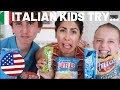 Italian kids try American snacks! (Bambini italiani assaggiano caramelle americane) Part 2