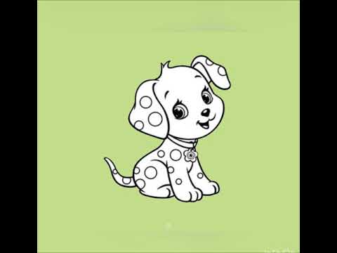 تلوين كلب صغير بطريقه سهله        