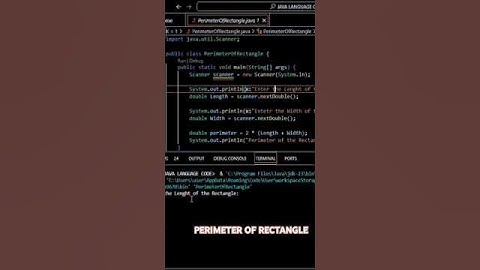 Java Program perimeter of Rectangle