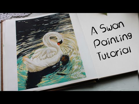 Step by Step Swan Painting Tutorial