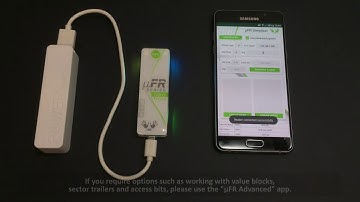 uFR "Simplest" Android app for MIFARE® classic cards - µFR Online Wireless NFC Reader demonstration