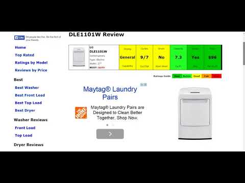 LG DLE1101W Electric Dryer Review   Updated
