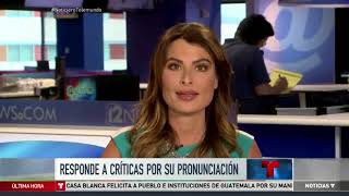 Datos Polémica por periodista que pronuncia correctamente nombres en español   Noticiero   Noticias Telemu Actualización