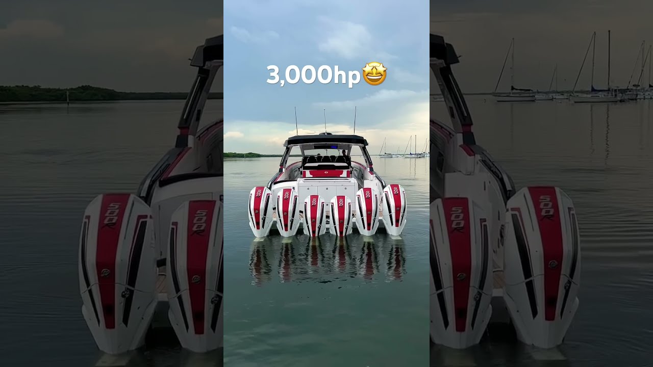 Starting Up The Whole New 52 Thunder By Cigarette Racing With 3000 Hp Boat Powerboat Yacht