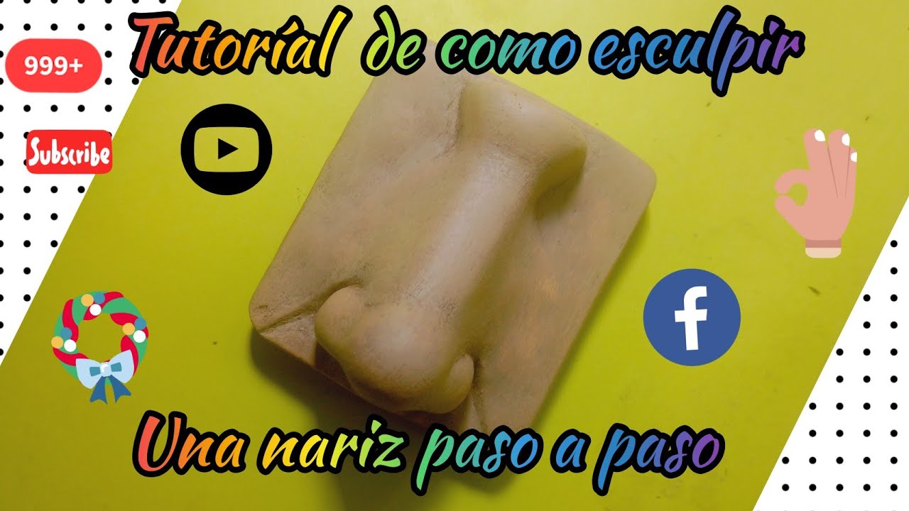cómo esculpir una nariz en arcilla polimerica paso a paso