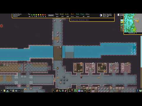 Видео: Разводные мосты, каменные блоки и небольшая стена - Dwarf Fortress #006 Steam v50.01