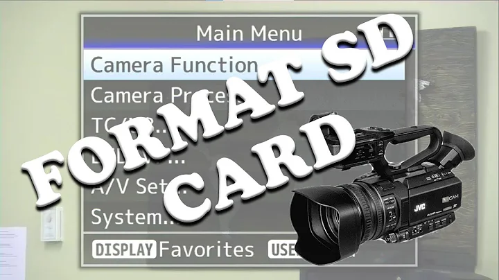 Formatting SD Card JVC GY HM170U