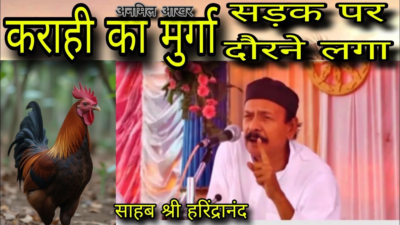 कराही का मुर्गा सड़क पर दौरने लगा |अनमिल आखर |साहब_श्री_हरिंद्रानंद |वायरल विडिओ 
