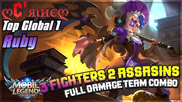 3 Fighters 2 Assasins, Full Damage Team Combo [ Top Global 1 Ruby ] ღ¢