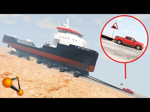 Видео: ТАНКЕР БЕЗ ТОРМОЗОВ! ОГРОМНЫЙ КОРАБЛЬ НА СПУСКЕ | BeamNG.drive