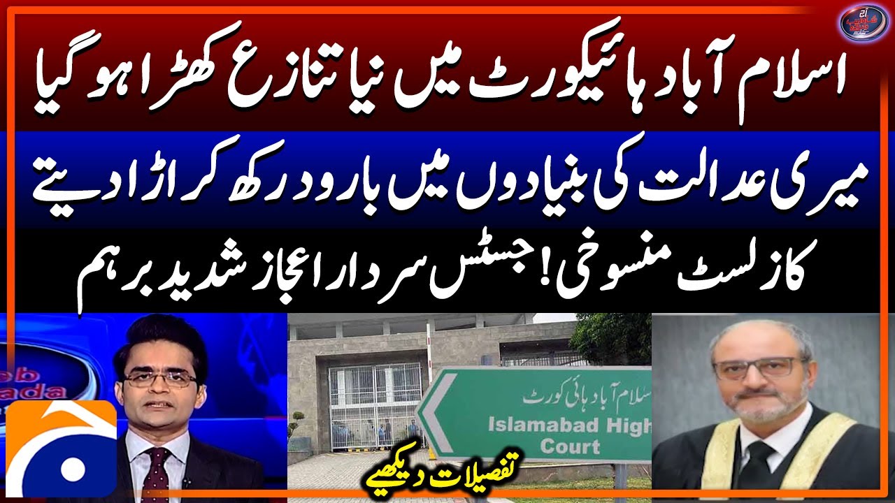 Controversy In slamabad High Court: Imran Khan Cases - Justice Sardar Ijaz Ishaq Remarks - Geo News