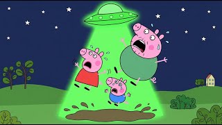 Peppa Pig's Daddy Pig is Abducted by a Glowing Green UFO! 🛸 | Peppa Pig Funny Animation