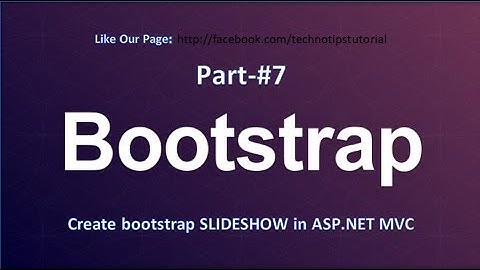 Bootstrap Tutorial - #7 Create slideshow | Asp.net mvc