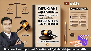 Business law Syllabus| Business Law Important Questions| Business law imp Theory Questions| bbmku |