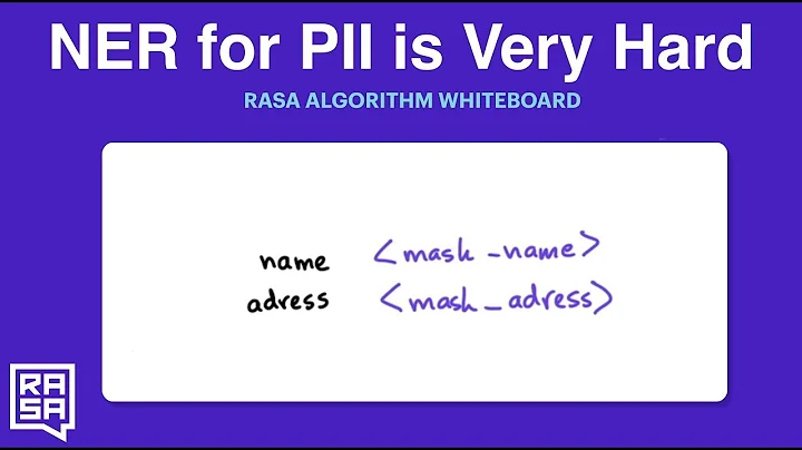 Rasa Algorithm Whiteboard - NER for Personal Indentifiable Information is Hard