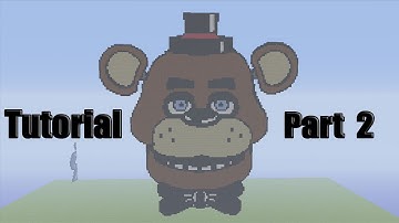 Minecraft Pixel Art Tutorial: How to make Freddy Fazbear Part 2