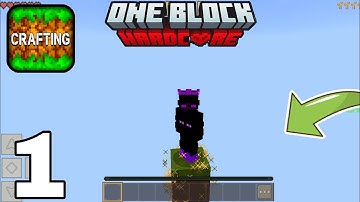 Crafting and Building ONE BLOCK Gameplay Walkthrough Part 1 (iOS Android)
