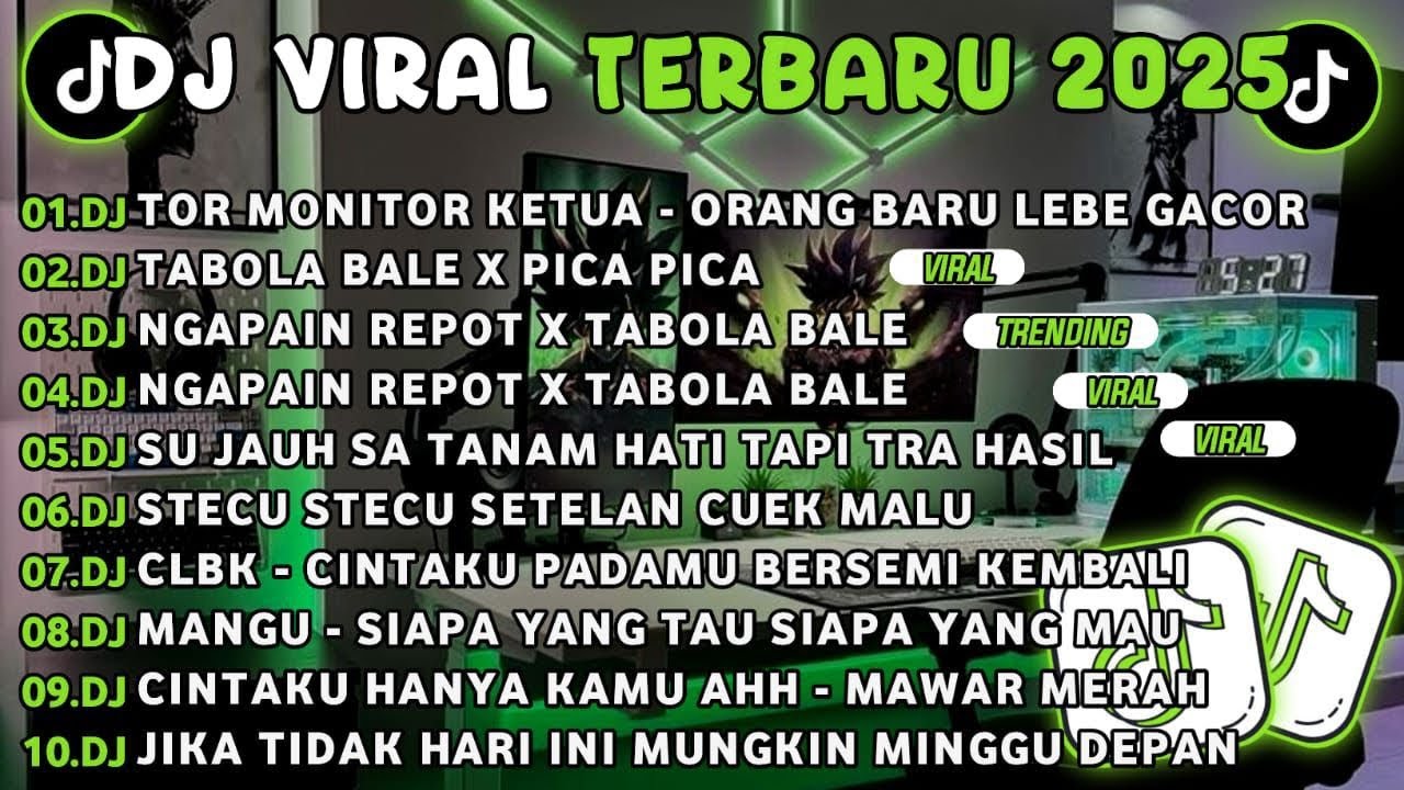 DJ TIKTOK TERBARU 2025🎵DJ TORMONITOR KETUA ORANG BARU LEBE GACOR🎵DJ TABOLA BALE X PICA PICA 2