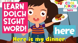 Phonics | Sight Words Songs! | Sight Word “here” (Level 1A-14) | by Cool Junior Phonics