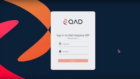 VIDEO GIỚI THIỆU GIẢI PHÁP QUẢN TRỊ TỔNG THỂ QAD ERP (Phiên Bản WEB)