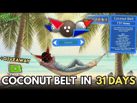 How to Get COCONUT BELT in Just 31 DAYS! (Fastest Method)🌴 | Bee Swarm Simulator