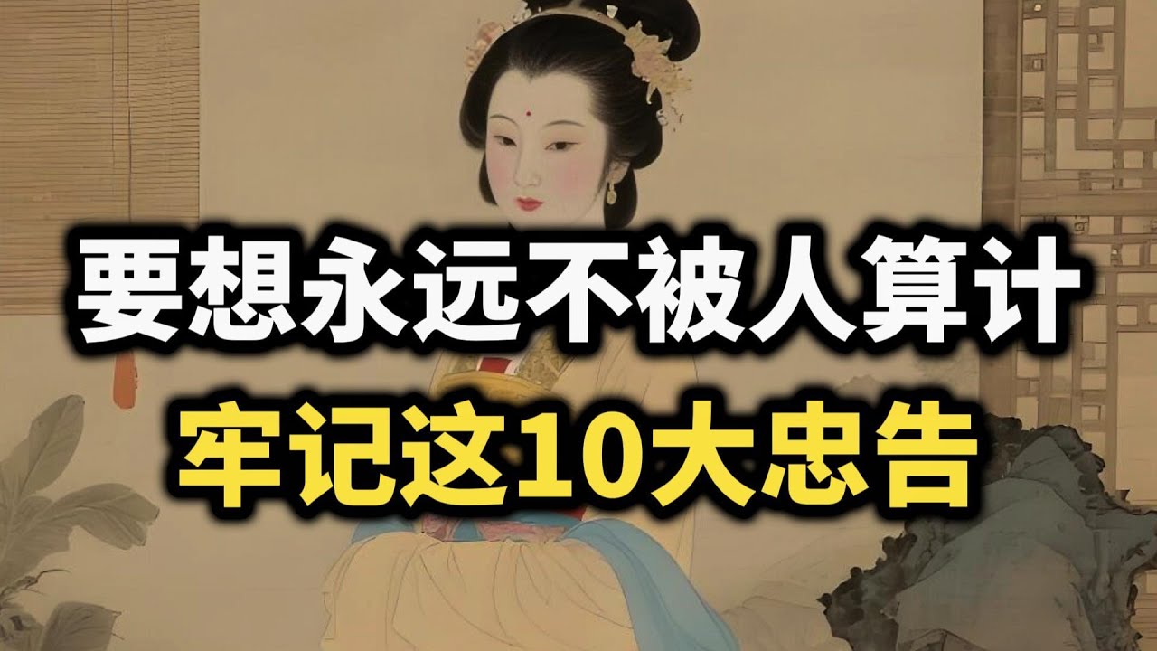 要想一辈子不被人算计，牢记这10大忠告，越早知道越好~  #谋略 #智慧 #强者思维  #人生忠告 #认知觉醒 #情商