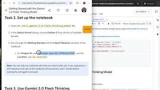 Getting Started with the Gemini 2.0 Flash Thinking Model Google Cloud Skills Boost Lab Solution