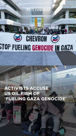 Protesters accuse Chevron of profiting from Gaza genocide