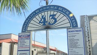 Red tide present at Panama City Beach beach access