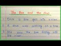 The bee and the dove story in english  10 lines story writing  bee and dove short story english