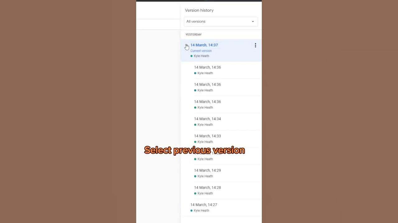 How To Restore A Google Doc