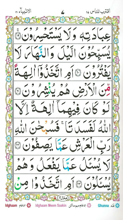 surah Al Anbiya ayat 20,21,22