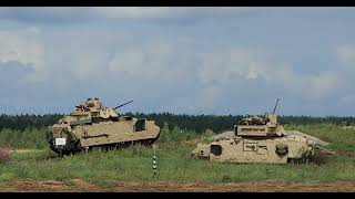 4ID Task Force Ivy 1-8 Cav Regiment Bradley crews conduct weapons qualification Pabrade, Lithuania