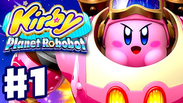 Kirby Planet Robobot - Gameplay Walkthrough Part 1 - Area 1: Patched Plains! (Nintendo 3DS English)