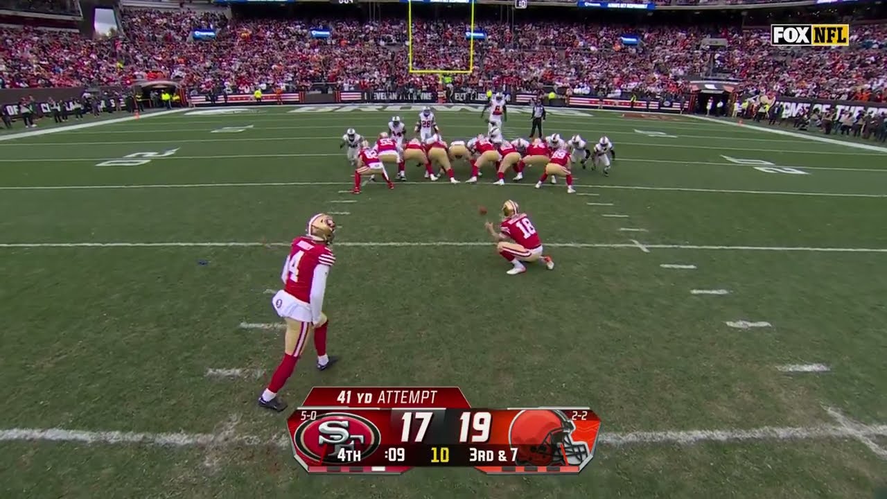 THE BROWNS WIN ON THE 49ERS MISSED FIELD GOAL YouTube THE BROWNS WIN ON THE 49ERS MISSED FIELD GOAL YouTube