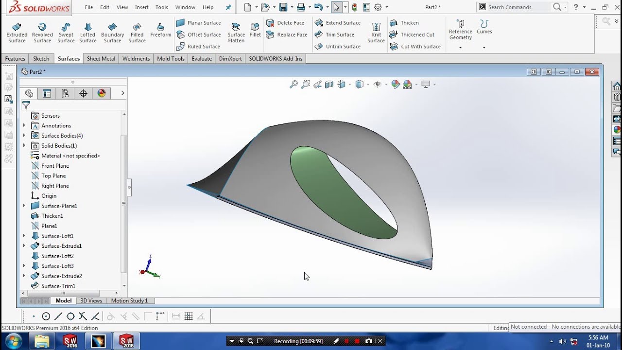 ION BOX SURFACE DESIGN IN SOLIDWORKS 2016