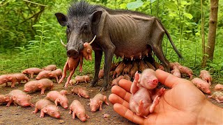 A wild boar 🐖 wandered into my yard, and what happened next was both shocking and heartwarming! 🐷🥰😘❤