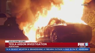Fire That Engulfed Tesla Under Investigation