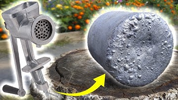 Old Meat Grinder Remelting. Full Aluminum Melting and Casting Processes