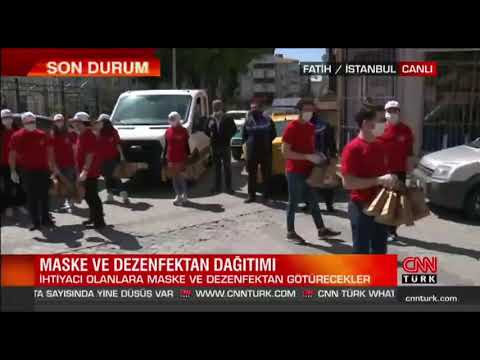 Maske ve Dezenfektan Dağıtımı CNN Türk / 09.05.2020