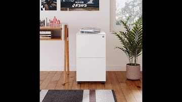 DEVAISE 2 Drawer Mobile File Cabinet with Lock, Metal Filing Cabinet - Review