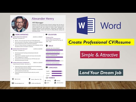 Awesome-Simple-and-Attractive-CV-in-Word-|-Create-Professional-CV-|-Best-