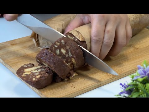 Duhovkasiz oson shirinlik / Шоколадная Колбаска из печенья