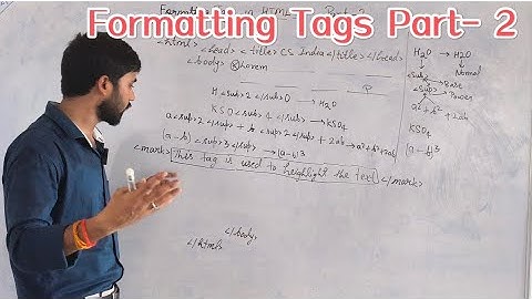 HTML Formatting Tags Part 2 | Superscript, Subscript, Mark & Ins Tag Explained in Hindi