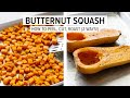 BUTTERNUT SQUASH | how to peel & cut   roasted butternut squash (2 ways!)