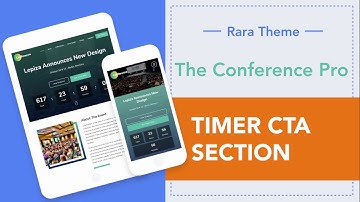 Step 13: How to add a Timer CTA Section | The Conference Pro WordPress Theme
