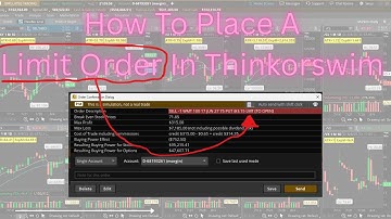 How To Place A Limit Order In Thinkorswim | Beginner’s Guide