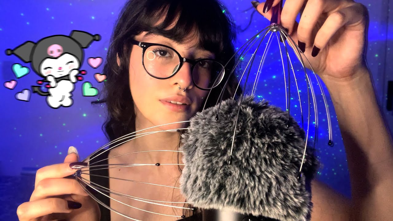 ASMR MEXENDO no SEU CABELO ATÉ VOCÊ DORMIR 😴 (cafuné, massagem, sons de boca...)